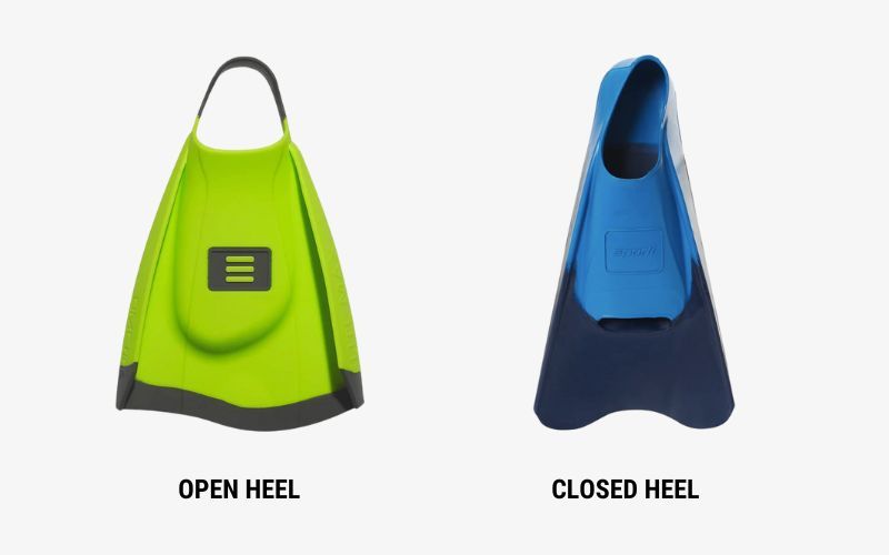 Short Blade Fins - Open vs Closed Heel Design